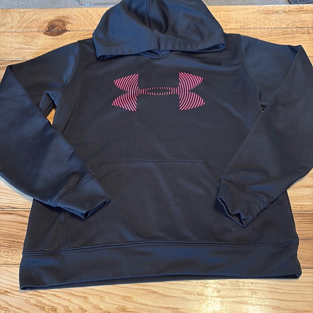 WOMEN’S UNDER ARMOUR COLDGEAR
LOOSE FIT PULLOVER HOODIE with PINK iconic logo - Picture 2 of 6